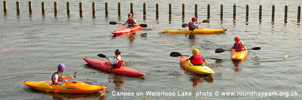 Canoes on Roundhay Park Lake