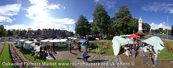 Oakwood Farmers Market, Roundhay Leeds - panorama