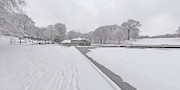 Lakeside Cafe Waterloo Lake Roundhay Park ice and snow in winter